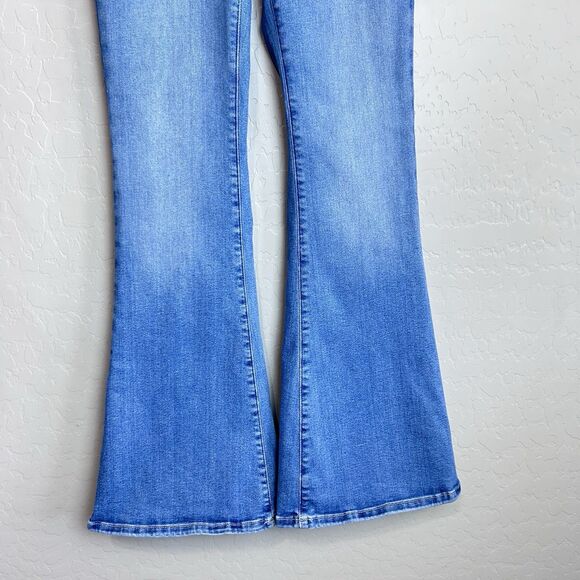 We The Free People Jeans Women's Small Blue Flare Pull On Light Stretch - Picture 4 of 7